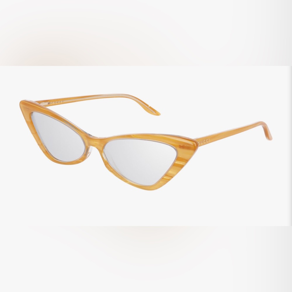 NWOT Gucci Yellow GG0708S Cat Eye Sunglasses - Picture 4 of 5